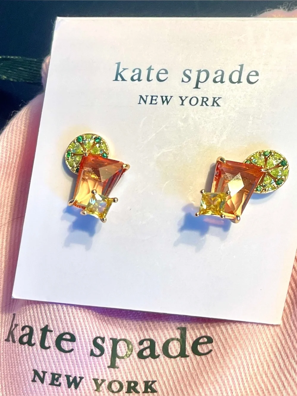 kate spade New Earrings Summertime Drinks Crystals